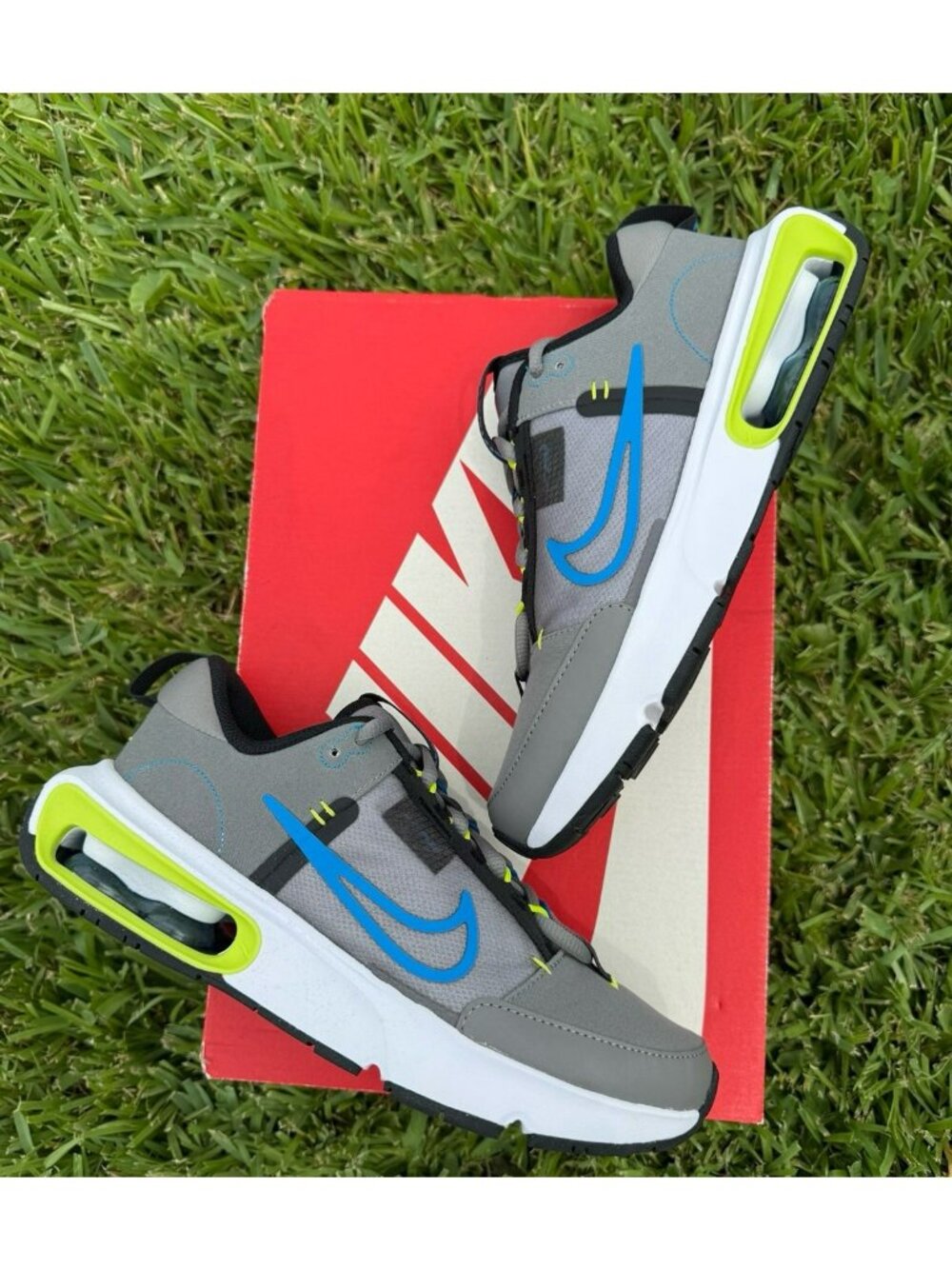 6Y | 7.5 WOMEN'S NIKE INTRLK GRAY / VOLT WHITE DC9290-006 RUNNING SNEAKERS